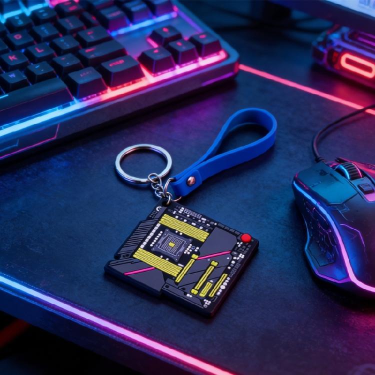 Circuit Board Pendant For Women Men Creative Electronic Chip Keychain Bag Pendant Gift Circuit Board Metal Charm Pendant
