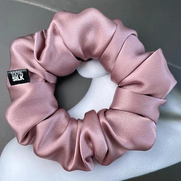 100% Seta di Gelso Elastici per Capelli Elastici per Capelli Elastici Grandi Corde Elastiche Portacoda di Cavallo per Donne Ragazze 19 Momme