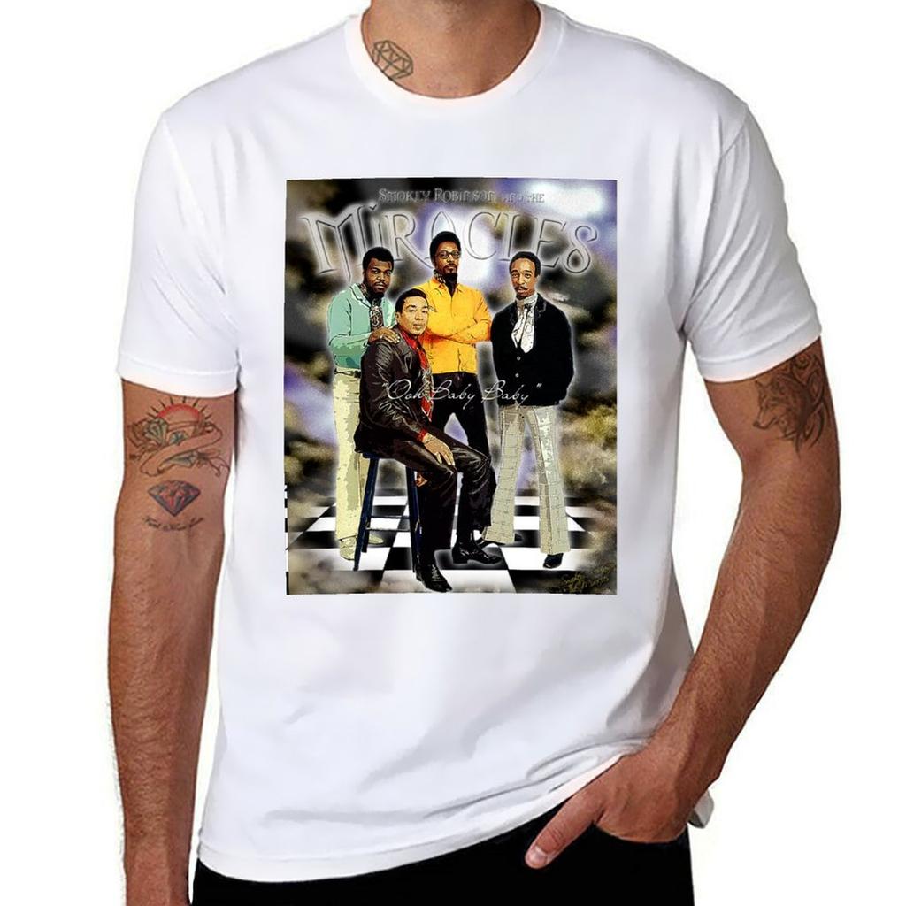 Smokey Robinson The Miracles Ooh Baby Baby D2 Poster Tshirt Casual Basic Street Style Tshirt