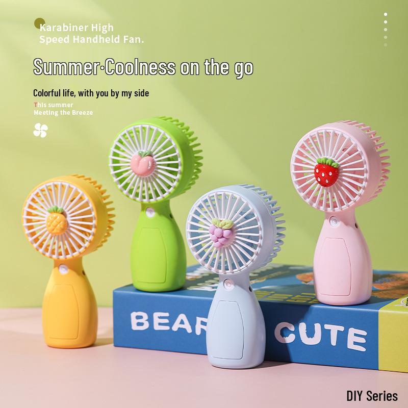 Portable Student Desktop Mini Fan - Rechargeable and Customizable Gift