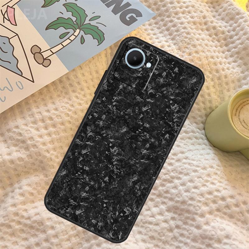 Forged Carbon Pattern Case For Realme C67 C63 C55 C51 C75 C61 C53 C35 C65 C71 11 12 13 14 15 Pro Plus GT6 GT7 Pro