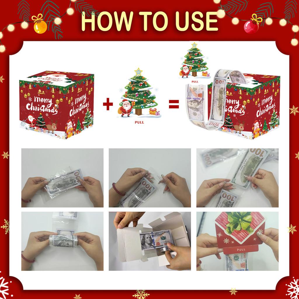 Pattern Christmas Themed Paper Box Set Holiday Decoration Props Gift For