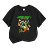 Kids Boys Girls Crew Neck Short Sleeve 100% Cotton T-Shirt, Funny Pixel Game Character Graphic Casual Tees for Children Daily Wear Party Tops