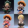 One Piece Navigation King Q sitting posture Luffy Solon Shan Zhi hand-made tide play doll model car ornaments