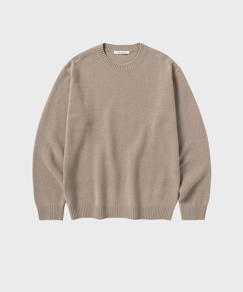 NONBLANK Daily Wool Cashmere Crewneck Knit_Taupe Grey