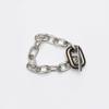 SUNDAY DISCO CLUB BLACK SQUARE CHAIN Bracelet  SILVER