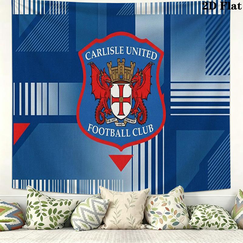 Carlisle United Wall Tapestry Aesthetic Wall Hanging Printed Fabric Blanket Decorative Tapestries for Bedroom Living Room Home Decor