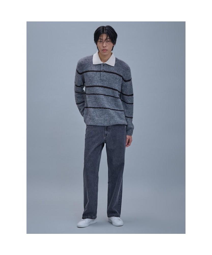 SHIFT.G Fuzzy Pattern Sweater Gray