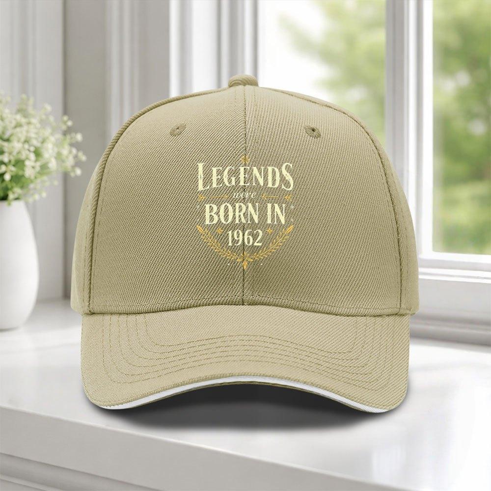 1962 Legendary Birth Sandwich Baseball Cap Adjustable Duckbill Hat For Weddings Parties Festivals Cycling Photography