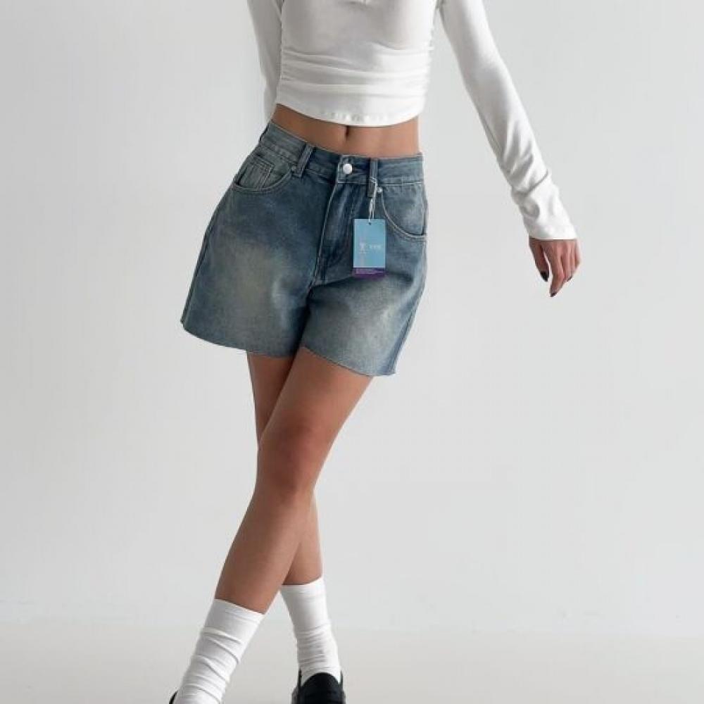 C S In The Room Ykk Zipper Cut Off Denim ShortS 3Color 5Size