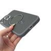 Custodia con Supporto Magnetico iPhone 16 Pro Max in Texture Fibra di Carbonio per Apple 15, 14