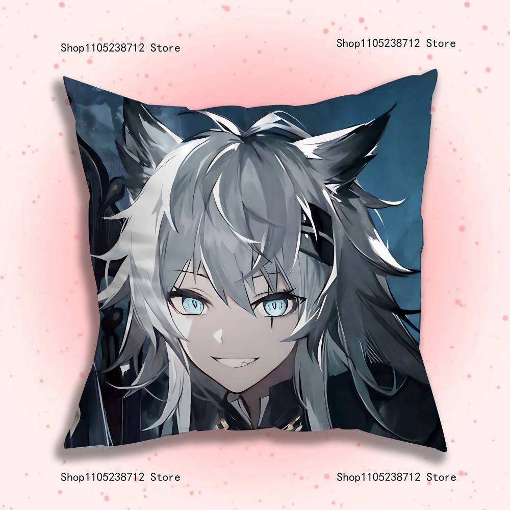 Game Tomorrow Ark A-Arknights Anime Pillow Case Anti-dustmite Pillowcase Invisible zipper silky short plush Sofa cushion cover