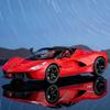 1/22 Zinc Alloy Ferrari Convertible Sports Car Metal Diecast Simulation Vehicle Sound Light Pull Back Collection Toys Boy Decorate Gifts