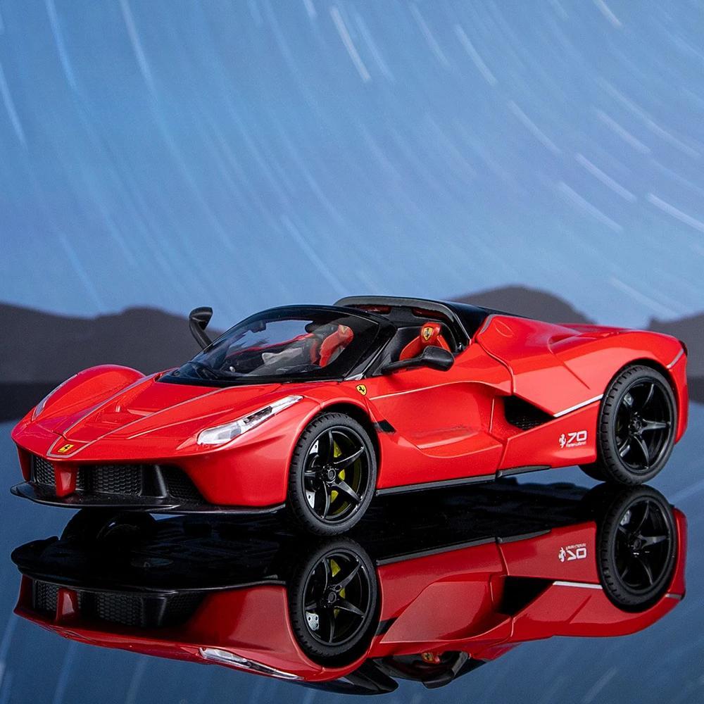 1/22 Zinklegierung Ferrari Cabrio Sportwagen Metall Druckguss Simulation Fahrzeug Sound Licht Pull Back Sammlung Spielzeug Junge Dekorieren Geschenke