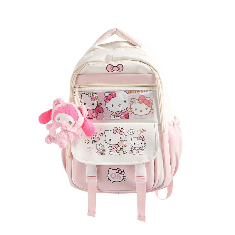 Melody Cute Girl Backpack With Waterproof Nylon For School And 14in Laptop Carrying