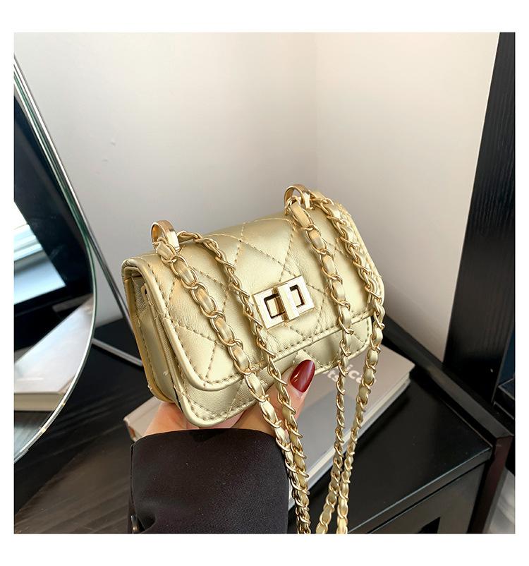 

Модна жіноча сумка з темпераментом 2024 року, нова сумка на ланцюжку з діамантами, модна жіноча сумка з текстурою замка, портативна сумка через плече золотий