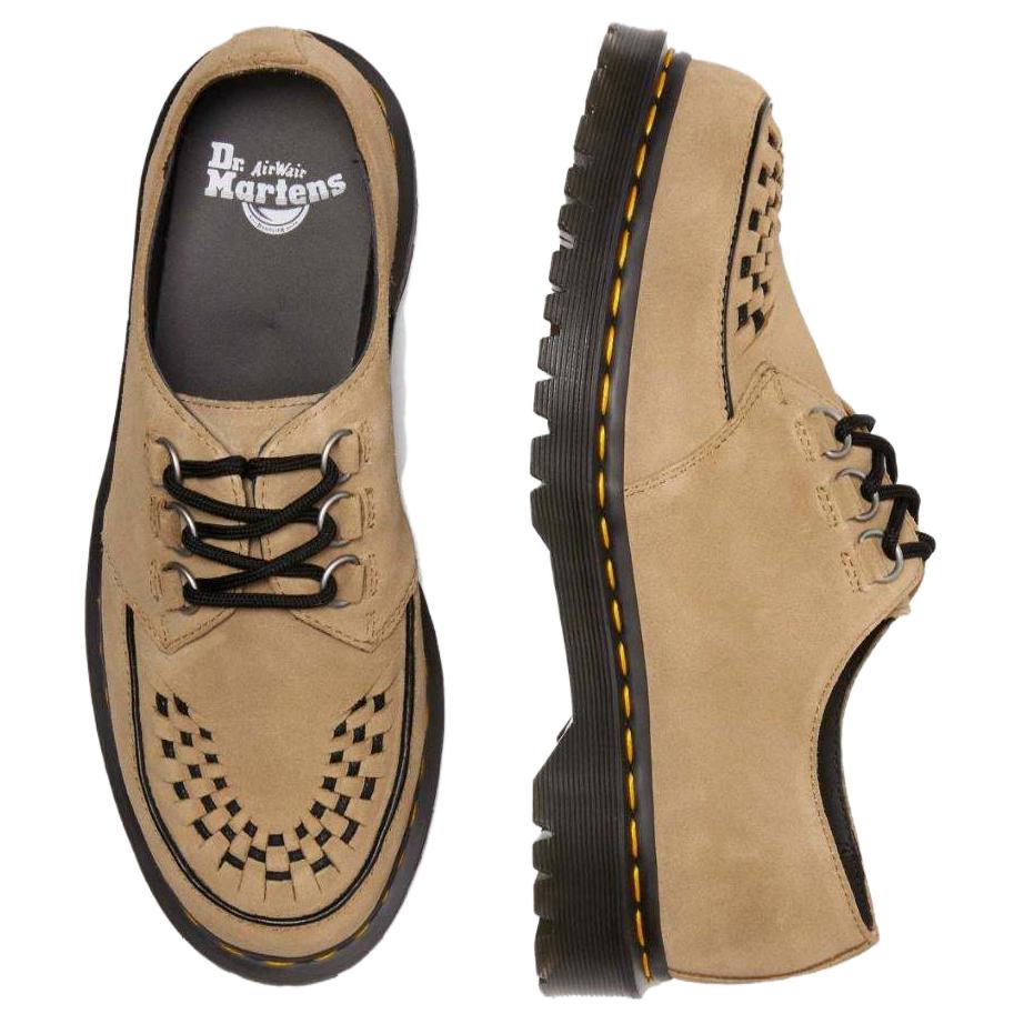 Dr. Martens Ramsey Savannah Suede Comfortable Simple Fashion Versatile Low-Top Casual Shoes Unisex Casual Shoes Brown 40572200
