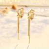 Temperament Light Luxury Long Earrings Square Face Jewelry Hot-selling Chain Earrings Tassels High-end