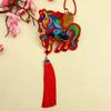 Chinese Red Chinese New Year Incense Packet with Tassel Zodiac Spring Festival Bell Pendant Embroidered Portable