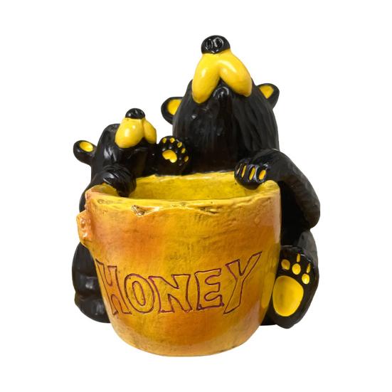 

Статуэтка Медвежонка Ручной работы Изысканное Мастерство Контейнер для хранения украшений Декоративный Органайзер для дома и рабочего стола Bear