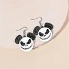 Halloween Earrings Acrylic Skull Dangle Earrings For Women Girls Halloween Pumpkin Smiling Face Earrings Spirit Earrings Cut Glitter Powder Cartoon Fu