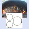 Ein Satz 3-teiliger Chrom-Styling-Armaturenbrett-Anzeigering-Satz für Mercedes Benz W210 2000-2002 / W202 2000-2002