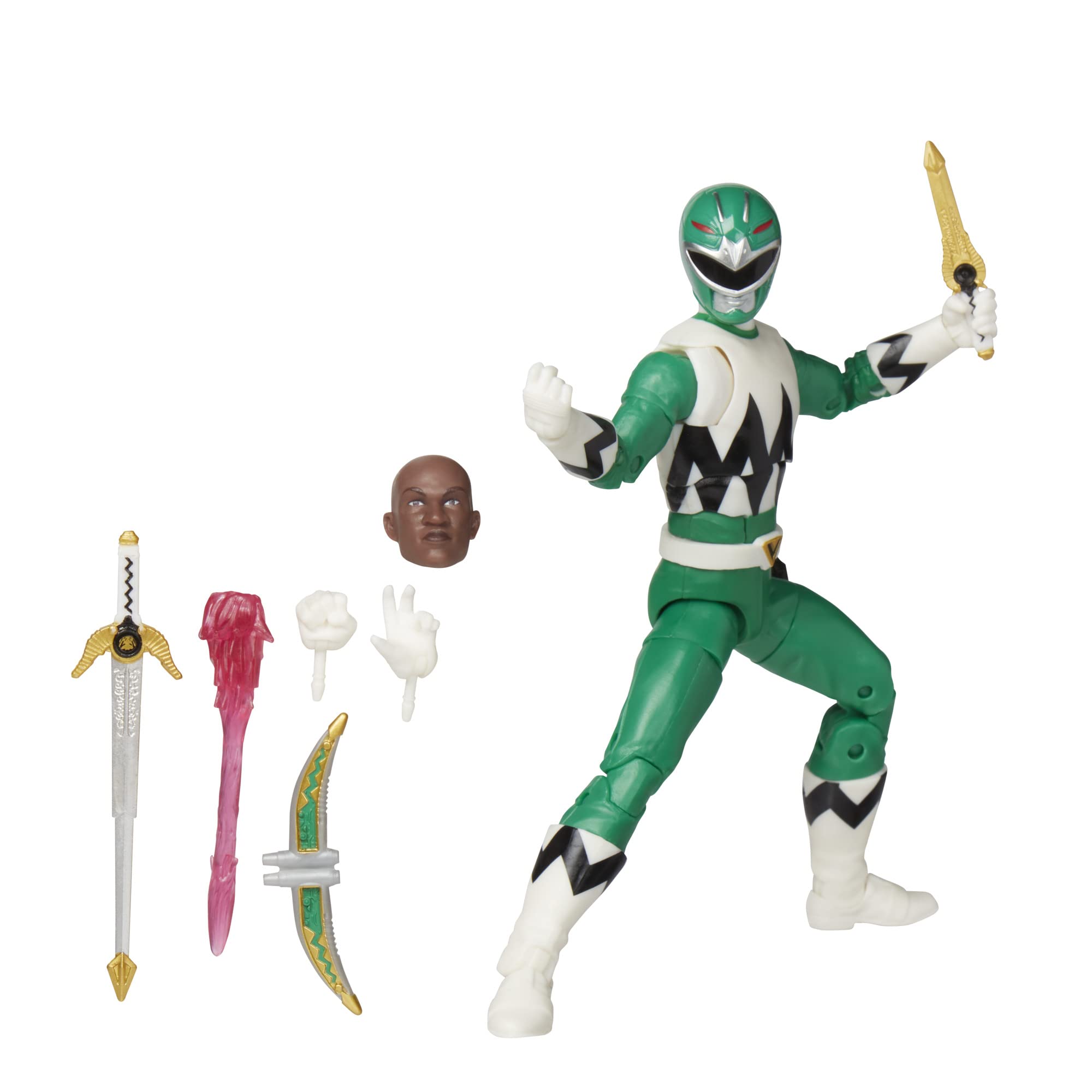 

Power Rangers Lightning Collection Lost Galaxy Green Ranger 6-inch Premium Collectible Action Figure Toy with Accessories, Ages 4 and Up, F4509
