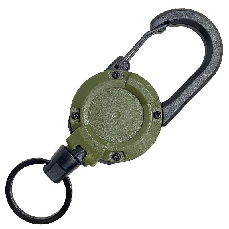 Minimalist Tactical Backpack with U-Shaped Retractable Steel Wire Keyring and Four-Color Spring Buckle