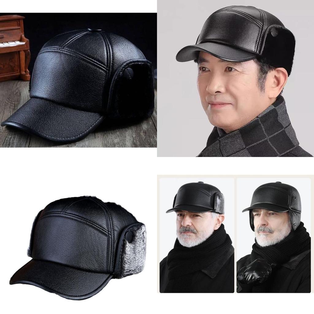 Comfortable And Insulating Men's Autumn Winter Cotton Ear Hat Versatile Duckbill Cap
