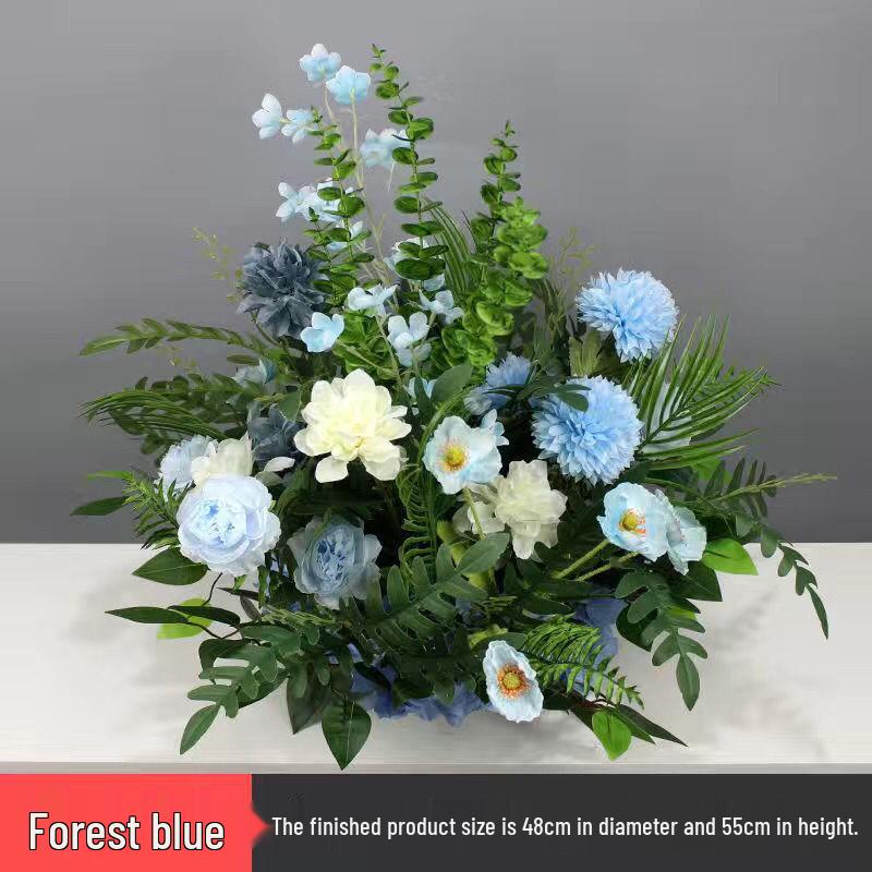 Geometric Square Frame Flower Stand for Weddings - Wrought Iron Artificial Flower Decor