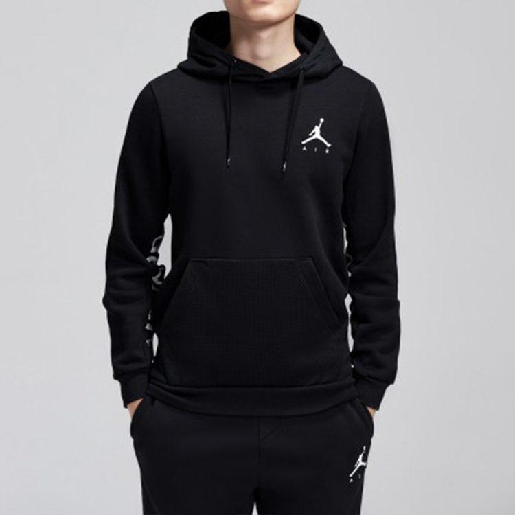Jordan Sweatshirts Men's Black Hooded Moderate Regular 939987-010