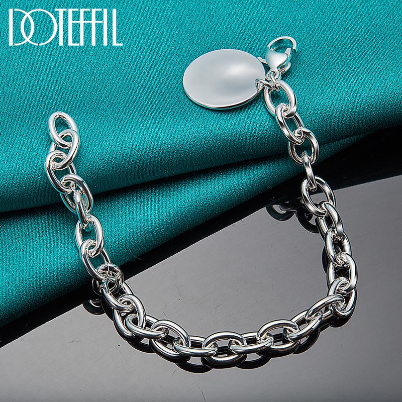 Pulsera con colgante de plata de ley 925, joyería nupcial