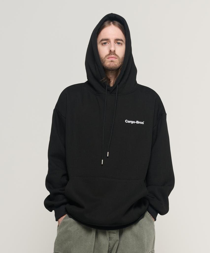 Lettering Point Oversized Hoodie (Black)