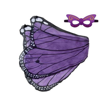 Fashion Chiffon Butterfly Wings Cape Mask Cosplay Elf Angel Wings Cloak Fairy Stage Costumes Butterfly Costume Halloween