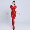 Sexy Women Cosplay Maid Leotard Oil Shiny Glossy Satin Smooth Shapping Bodysuit Elastic Tight Bodysuits Sex Game Sm Fun Cos Ootd