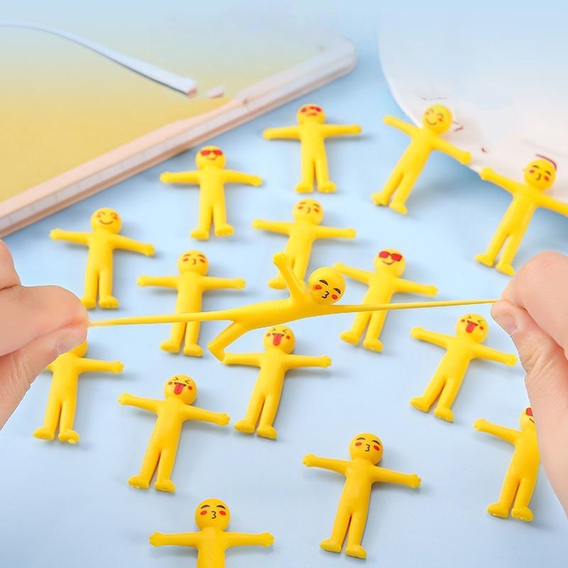 10/12 ks Kostra se smějící tváří TPR Měkká guma Antistresové hračky Skládací a natahovací Halloweenský žertík a neplecha