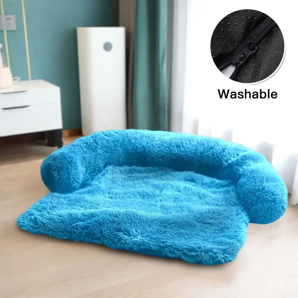 Large Round Comfortable Plush Kennel Plush Blanket Dual-use One Pet Kennel Dog Sofa Bed Pet Supplies Washable Soft Warm Nest Bed