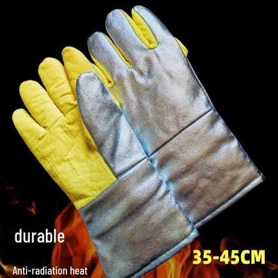 Tingbai G538KE Heat-Resistant Aluminized Aramid Gloves