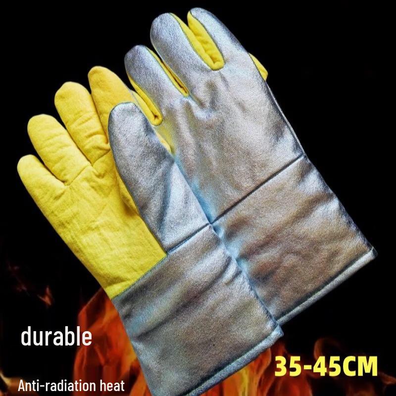 

Tingbai G538KE Heat-Resistant Aluminized Aramid Gloves