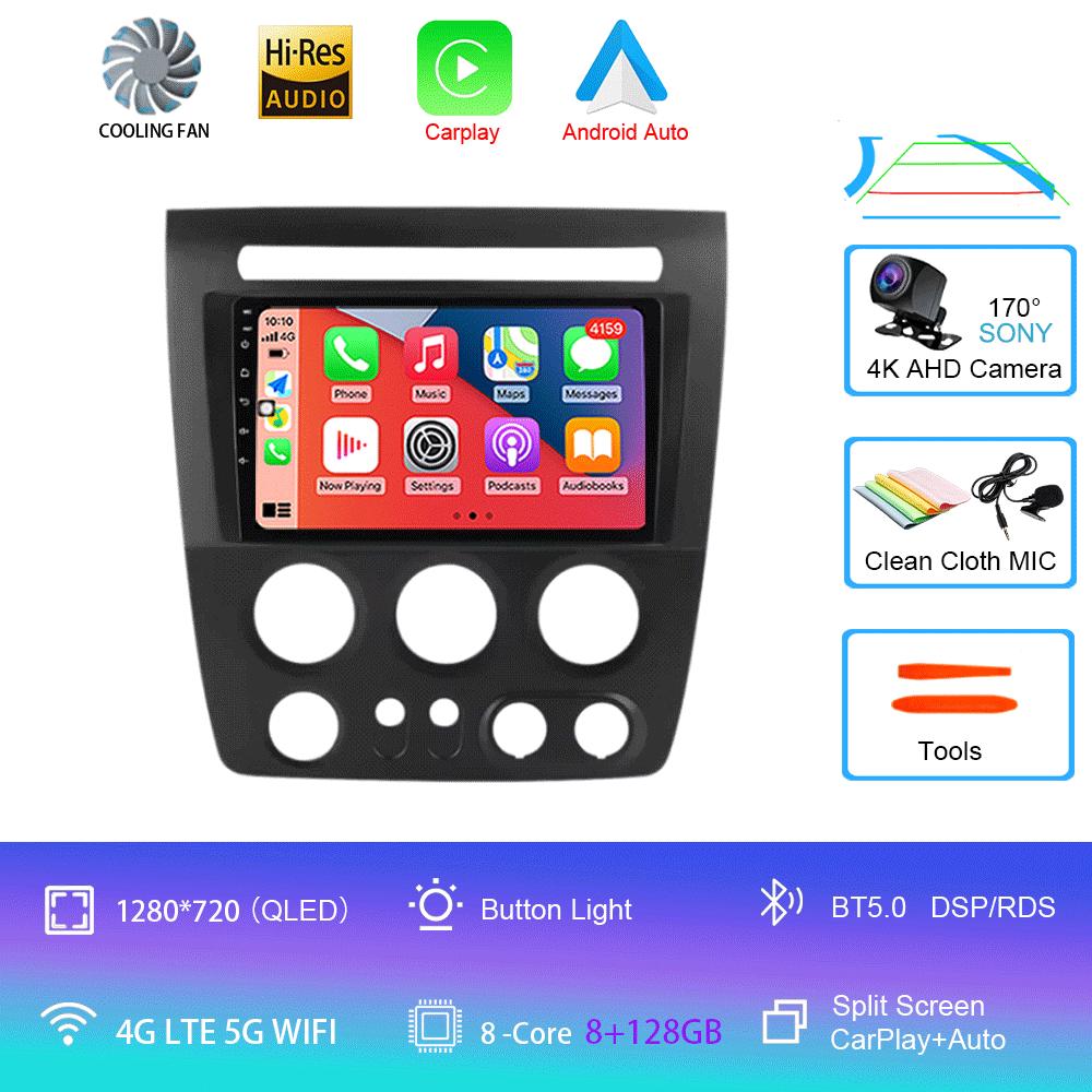 Android 14 Car Radio Multimedia Player For Hummer H3 1 2005 - 2010 2 Din Navigation Carplay Autoradio Stereo WIFI DSP QLED Sreen