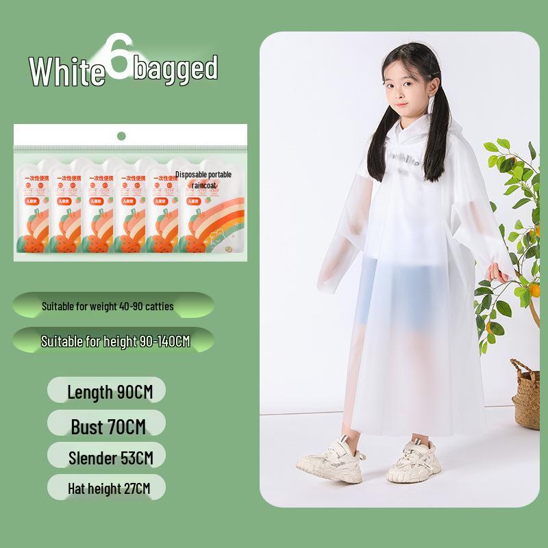 Kids' Portable Full-Body Waterproof Raincoat - Thickened Student Version for School