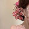 Exquisite Lily Flower Hair Clip - Floral Scene Women's Side Hairpin & Cheongsam Accessory