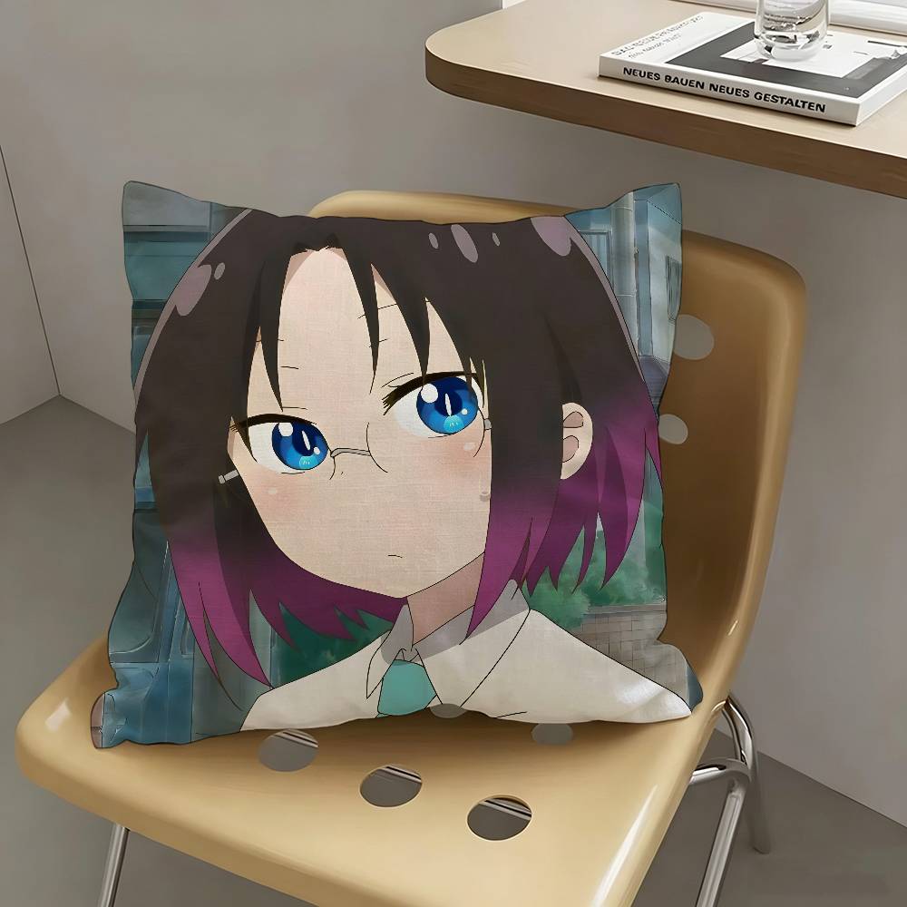 1pc Elma Miss Kobayashi's Dragon Maid Pillow Case Fashion Square Pillowcase Bedroom Sofa Room Ins Decoration Leisure