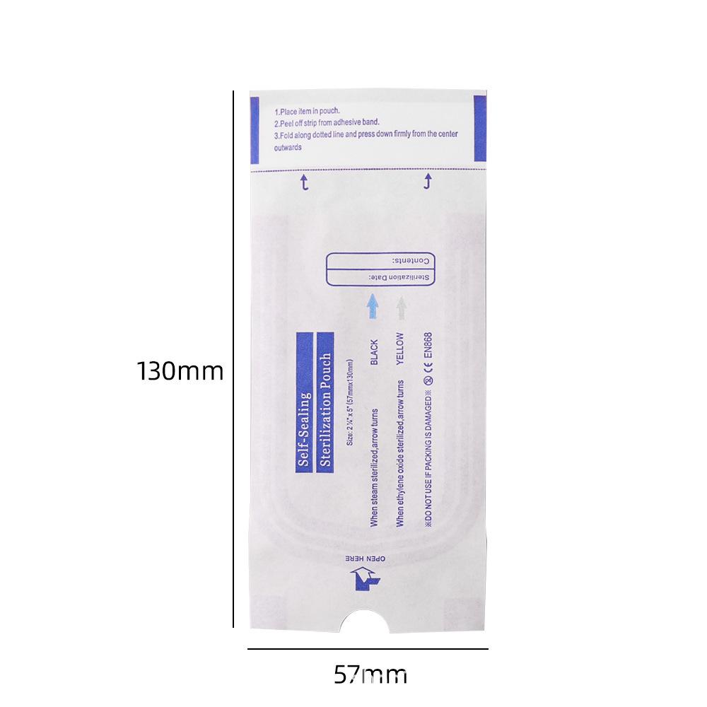 Self-Sealing Disposable Manicure Set Storage Bag: Includes Cuticle Nipper, Tweezers, Dust Brush