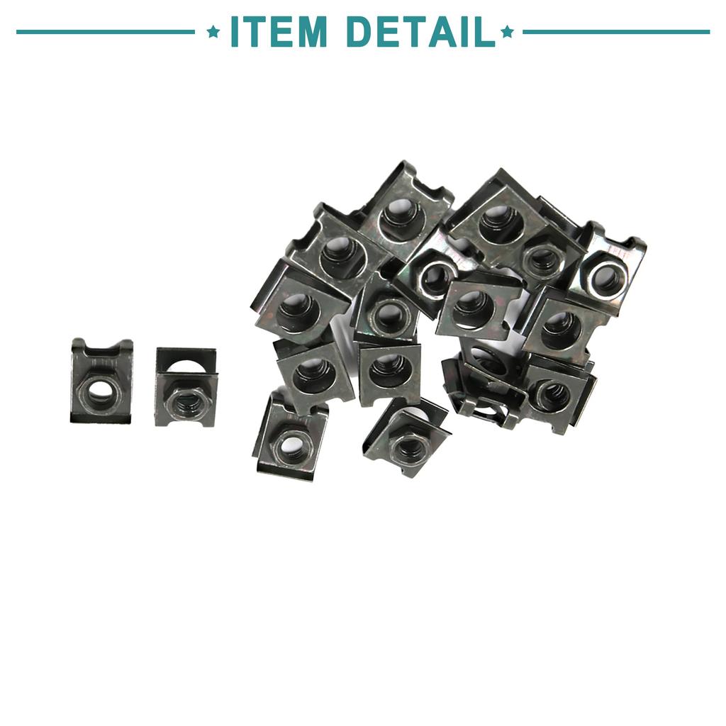 ACROPIX M6x1 Metal U Type Car License Plate Screw Base Clip Nut 20pcs