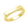 Lala Christie Women's Pinky Ring, Silver 925 and Yellow Gold, Flat, Simple, Size 3