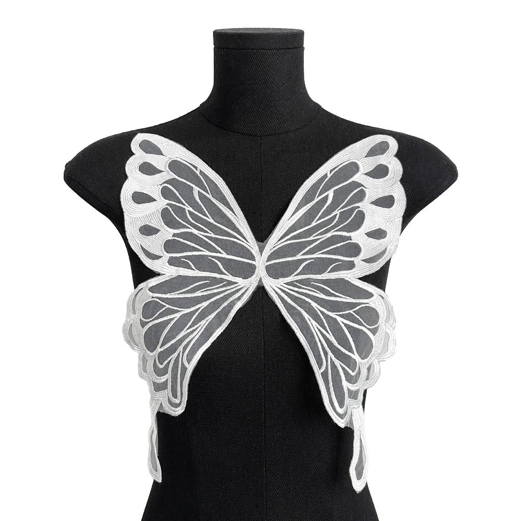 Decal Dress Mesh Perspective Butterfly Wings Pajamas Suspenders Underwear Performance Clothes Decorative Cloth Stickers Accessories