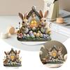 Ostern Farbige Eier Cartoon Hase Party Tischdekorationen Dekoration 2D Skelett Ornament