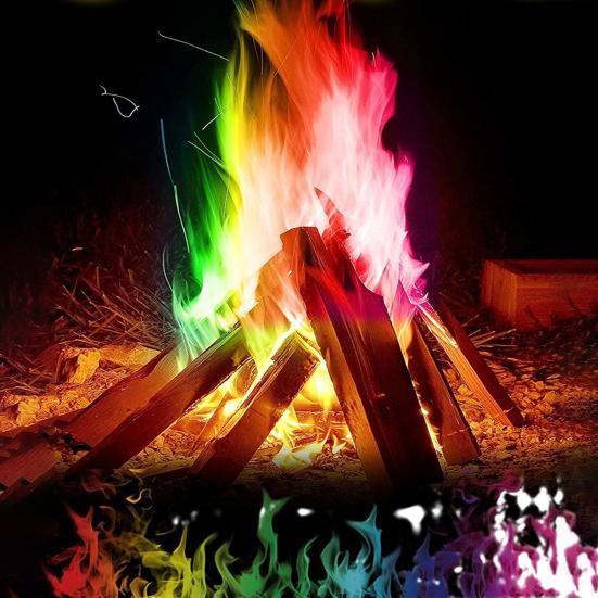 Magische Flamme Farbwechsel Pakete für Flamme Pit Lagerfeuer Lagerfeuer Zubehör für Outdoor Kamin Partys Lieferungen