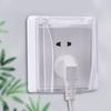 Clear 86 Type Outdoor Socket Waterproof Box Plastic Electrical Outlet Cover Splashproof Box Self-Adhesive Socket Case